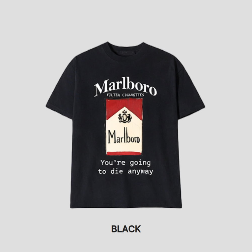 Marlboro 印花 短版 純棉 短袖 T恤 / 4色