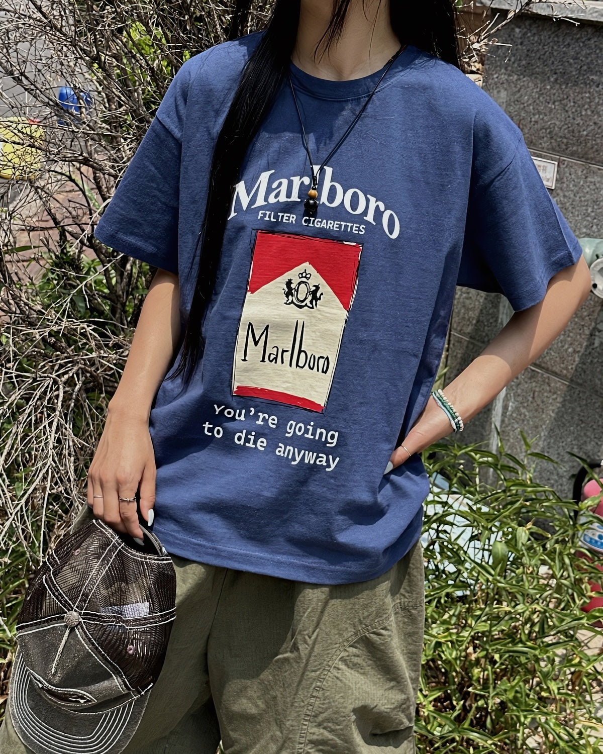 Marlboro 印花 短版 純棉 短袖 T恤 / 4色