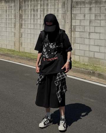 HANTO 寬鬆 落肩 純棉 短袖 T恤 / 3色