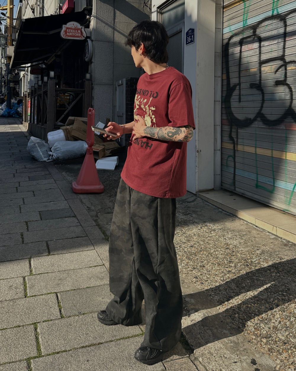 HANTO 寬鬆 落肩 純棉 短袖 T恤 / 3色