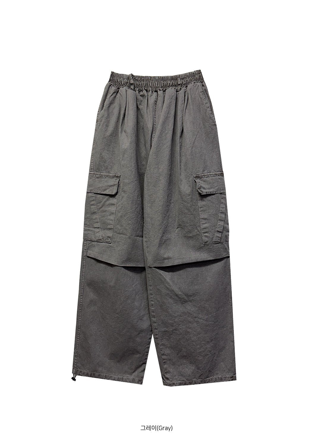 復古 水洗 寬鬆 多口袋 工裝 長褲 / 3色 - WHATEVER