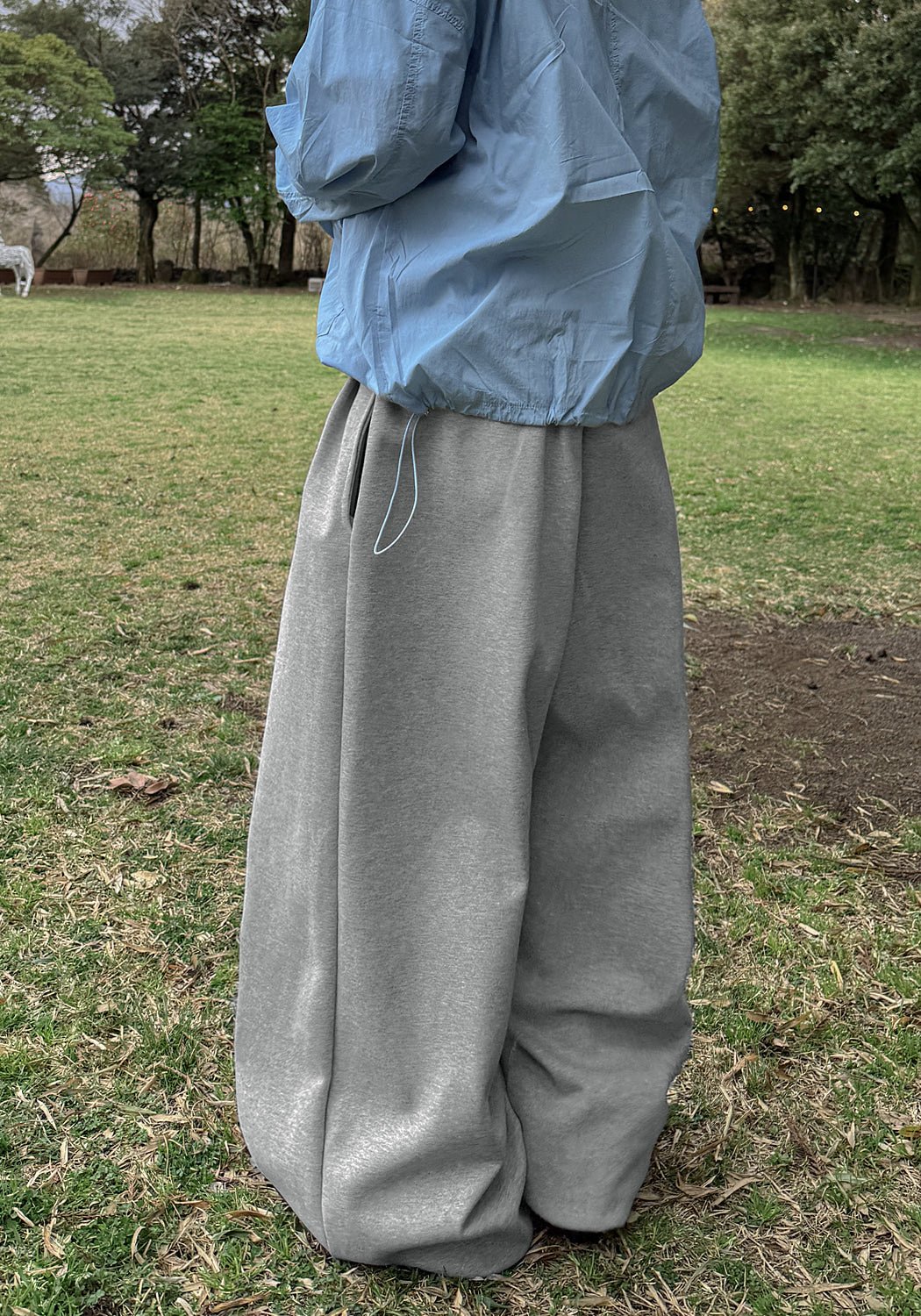 單褶 束口 氣球 運動 寬鬆 棉褲 / 3色 - WHATEVER STUDIO