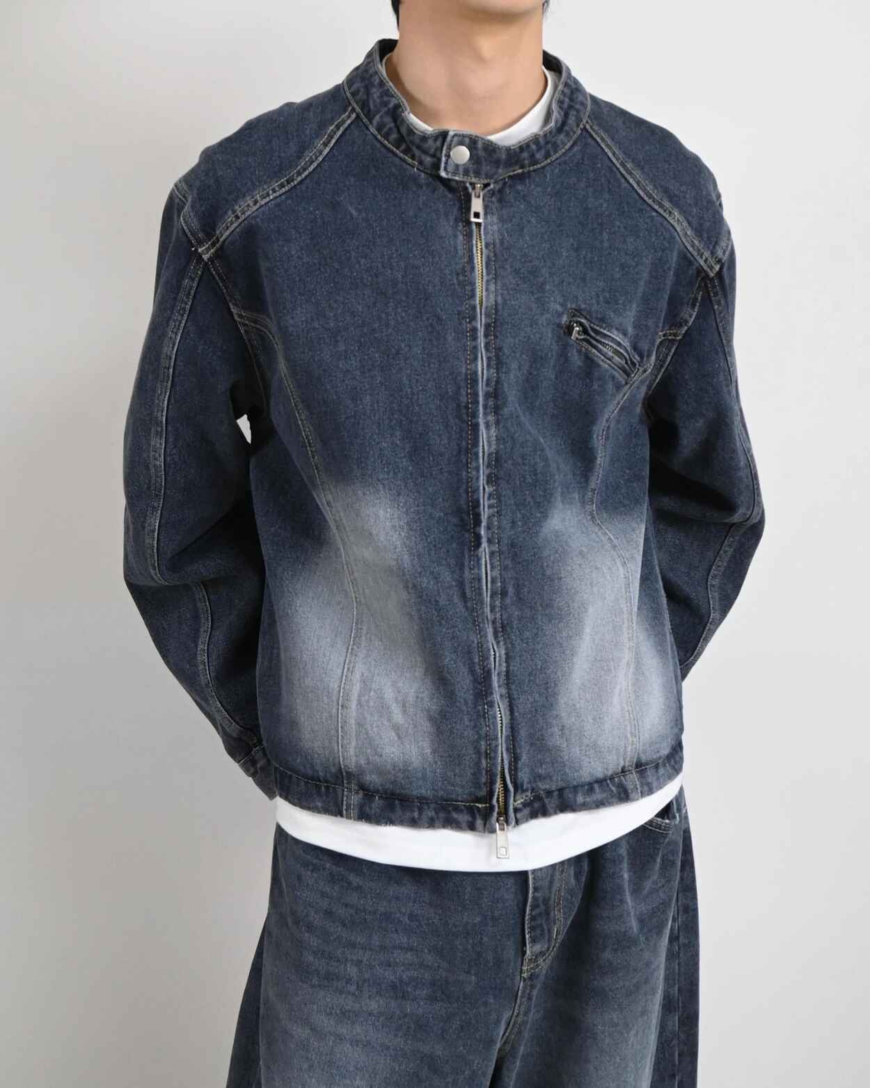 復古 水洗 寬鬆 短版 牛仔外套 / 3色 - WHATEVER STUDIO