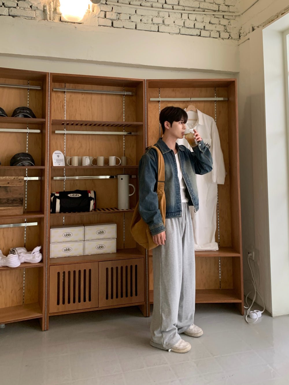 復古 水洗 帆布 側背包 斜背包 / 3色 - WHATEVER