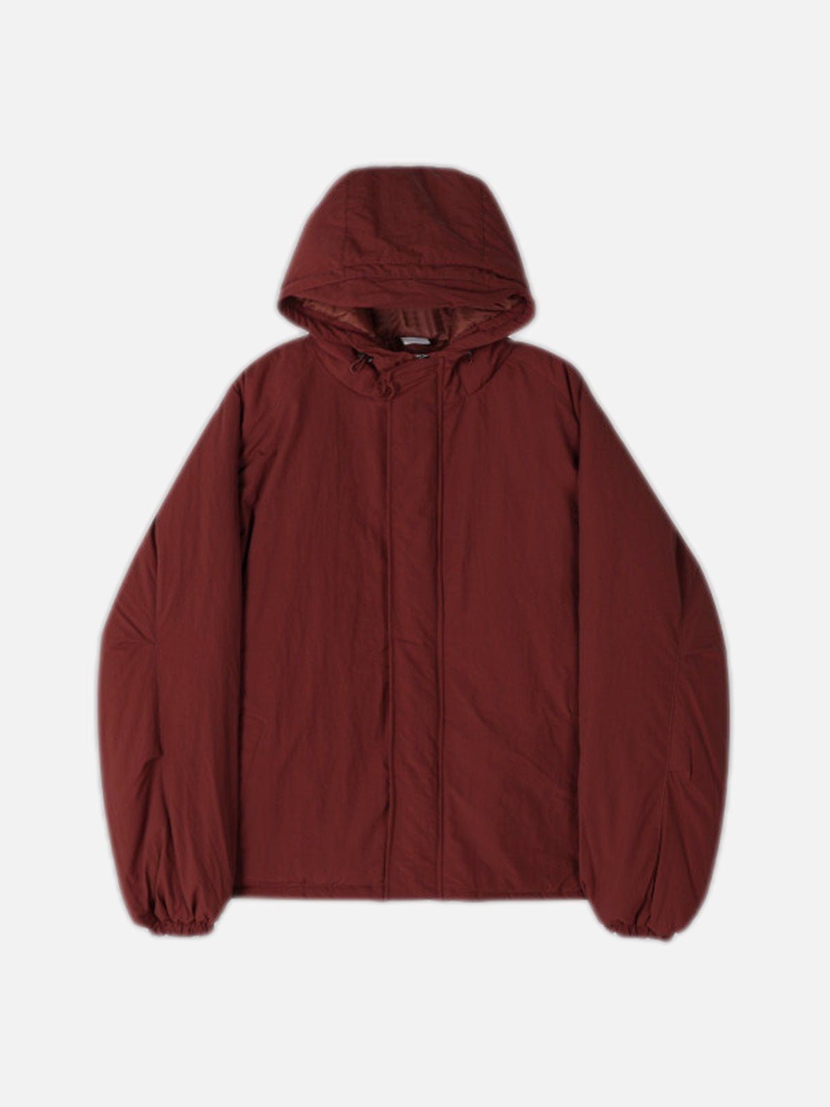 可調抽繩 雙拉鍊 極簡 寬鬆 連帽 羽絨外套 / 3色 - WHATEVER