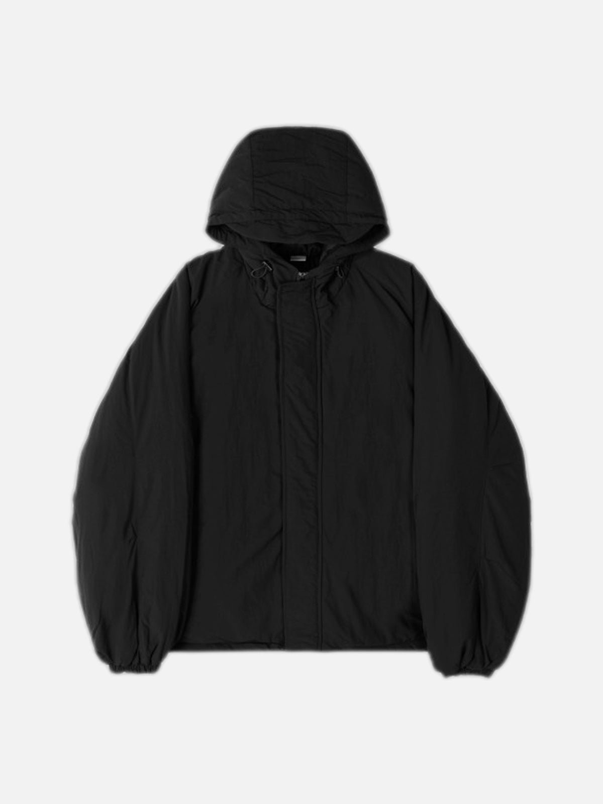 可調抽繩 雙拉鍊 極簡 寬鬆 連帽 羽絨外套 / 3色 - WHATEVER