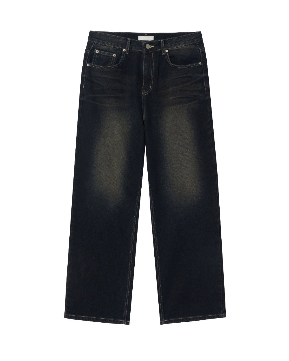 復古 水洗 寬鬆 顯高 直筒 牛仔褲 / 3色 - WHATEVER STUDIO