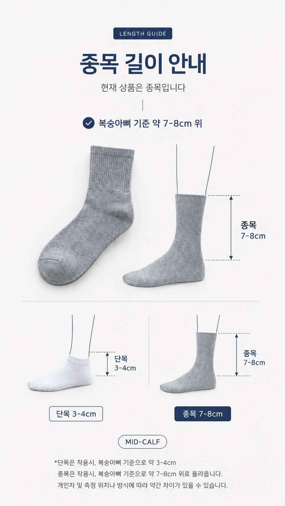 韓國製 羅紋 精梳棉 穿搭 中筒襪 / 3色 - WHATEVER