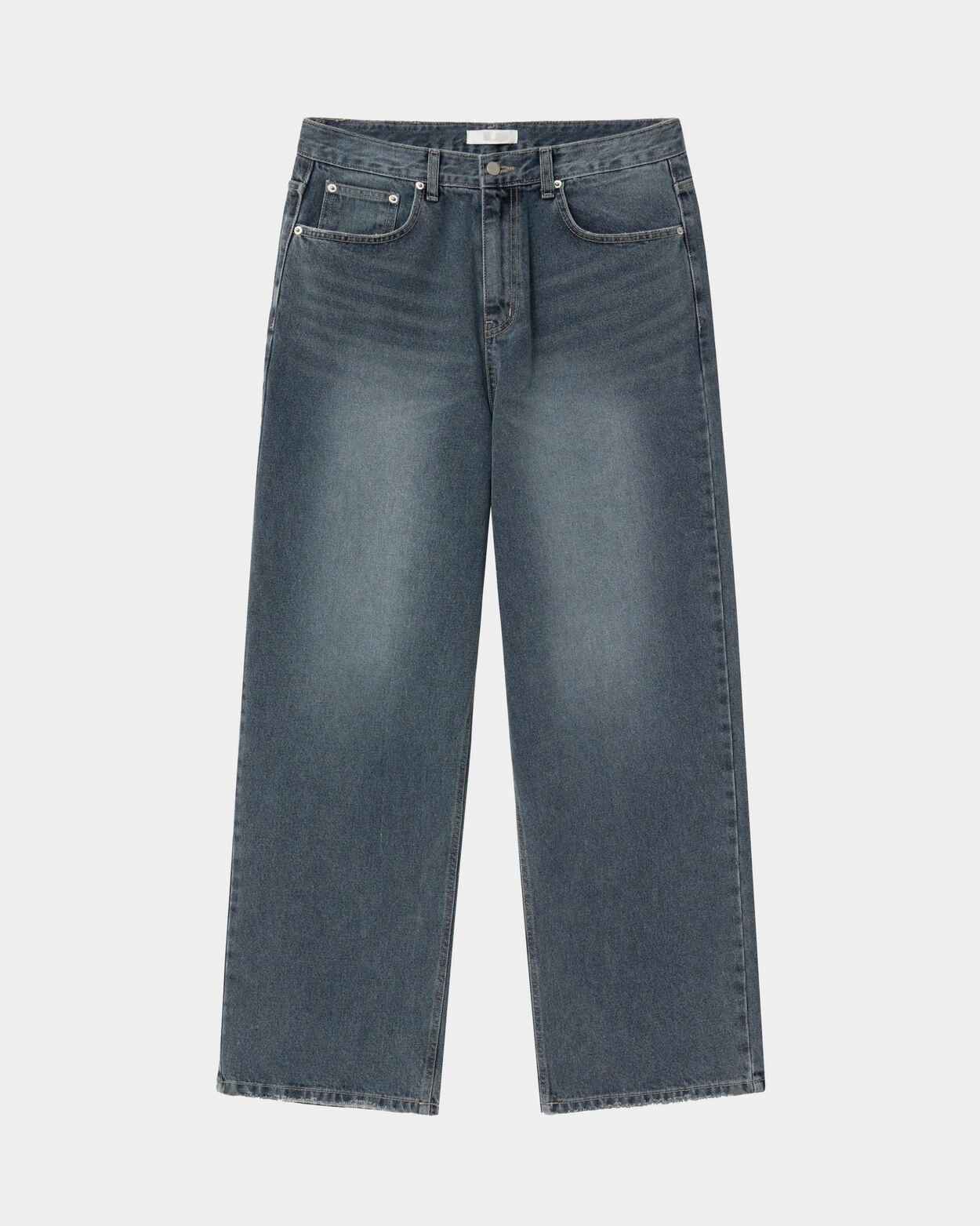 復古 水洗 寬鬆 顯高 直筒 牛仔褲 / 3色 - WHATEVER STUDIO