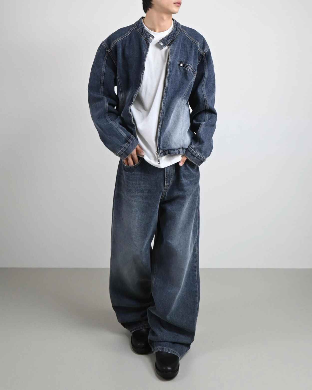 復古 水洗 寬鬆 顯高 直筒 牛仔褲 / 3色 - WHATEVER STUDIO