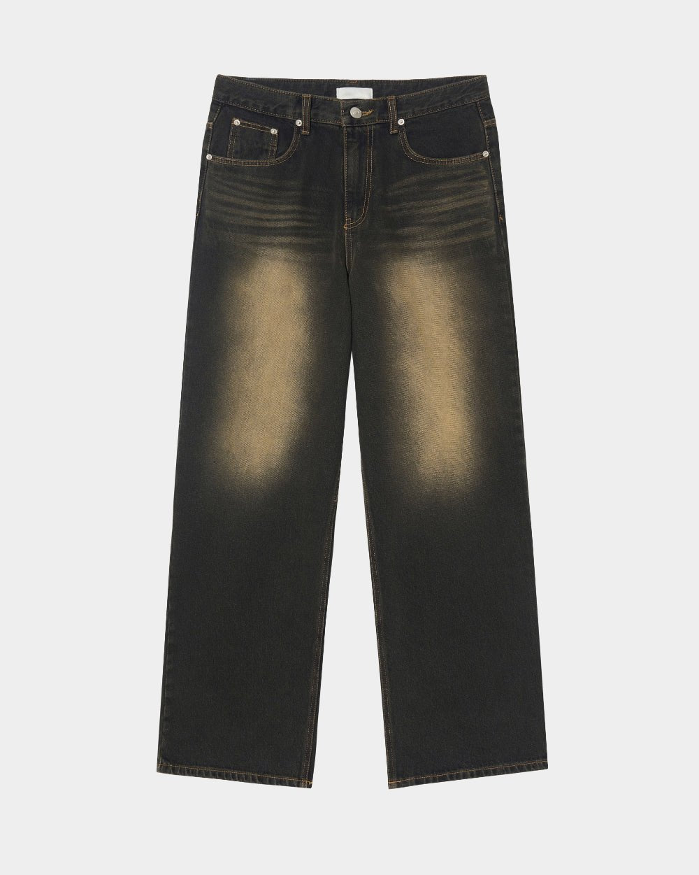 復古 水洗 寬鬆 顯高 直筒 牛仔褲 / 3色 - WHATEVER