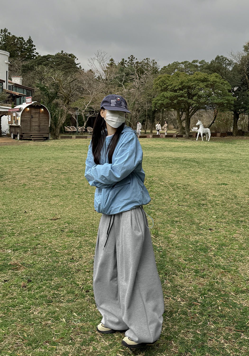 單褶 束口 氣球 運動 寬鬆 棉褲 / 3色 - WHATEVER STUDIO