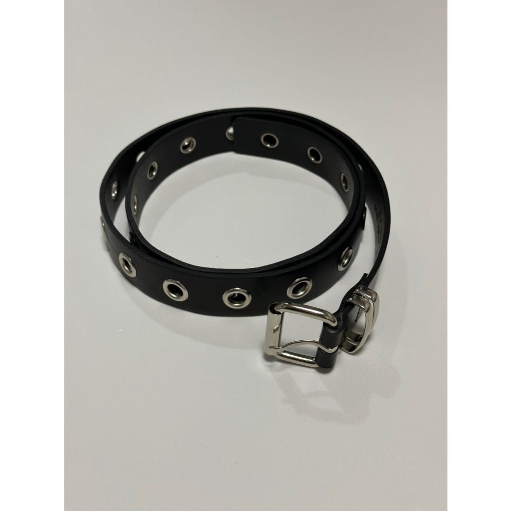 30mm 復古 穿孔 真皮 牛皮 皮帶 - WHATEVER