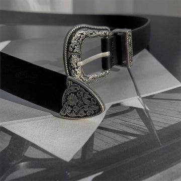 30mm Engraved Western Buckle Belt - WHATEVER