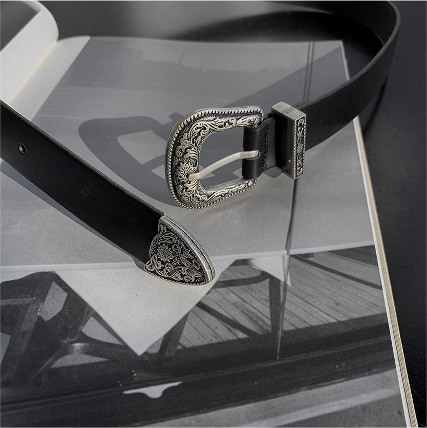 30mm Engraved Western Buckle Belt - WHATEVER