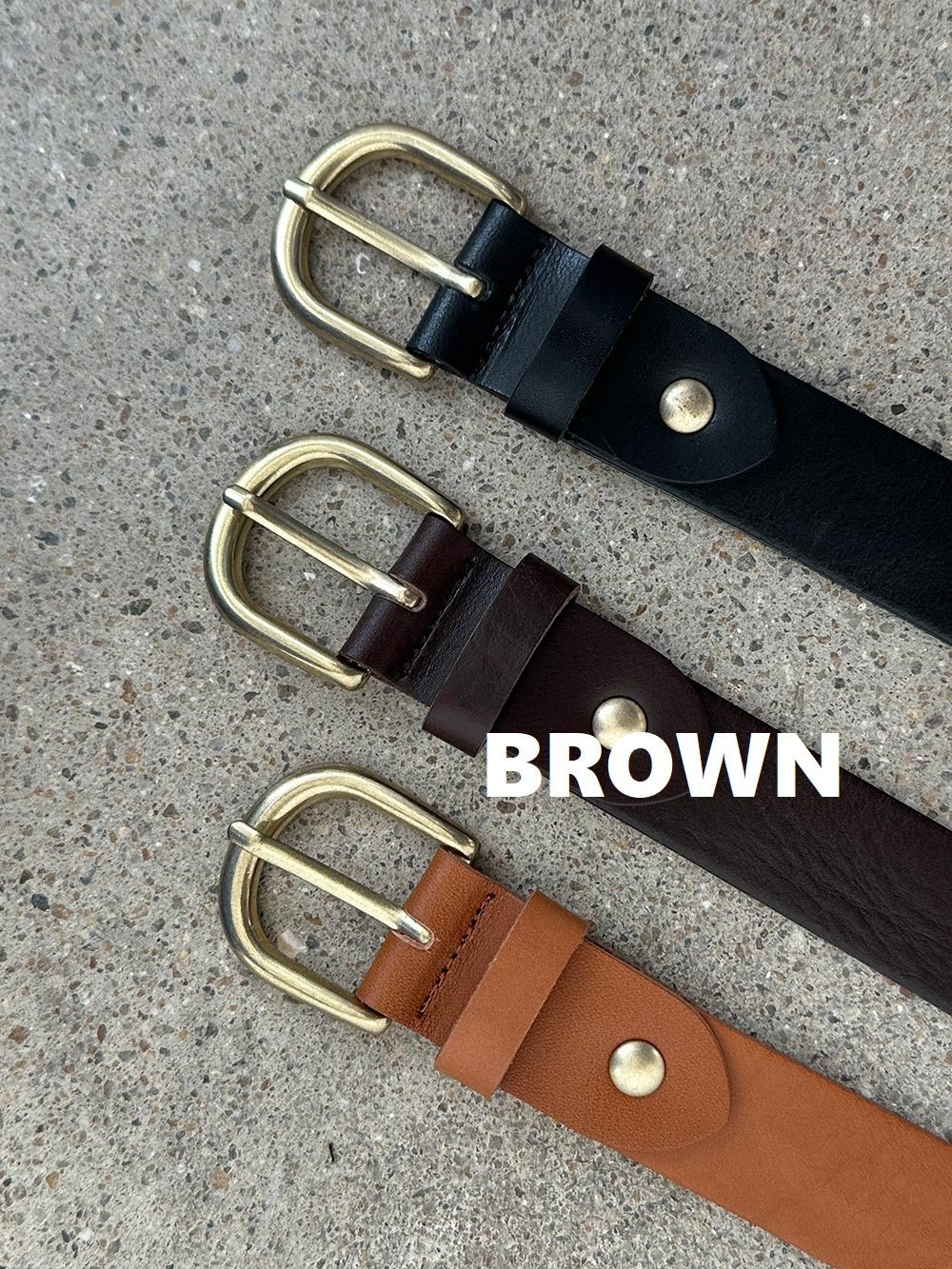 30mm Italian Genuine Leather Belt / 3色 - WHATEVER