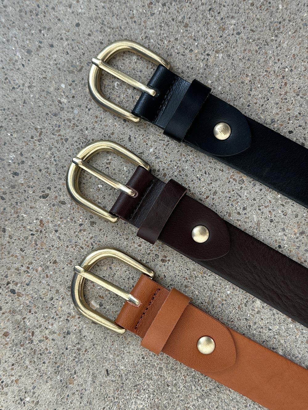30mm Italian Genuine Leather Belt / 3色 - WHATEVER