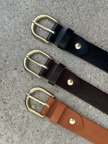 30mm Italian Genuine Leather Belt / 3色 - WHATEVER