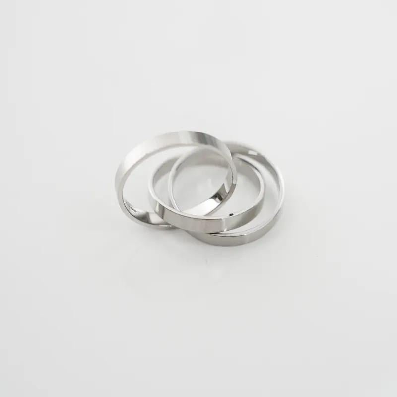 316L Triple Surgical Steel Ring / 2色 - WHATEVER