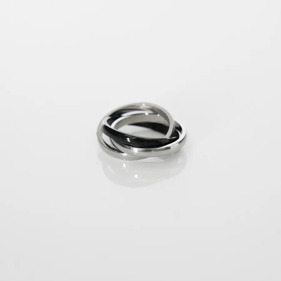 316L Triple Surgical Steel Ring / 2色 - WHATEVER