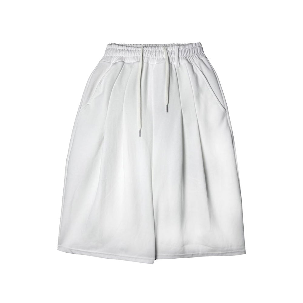 雙打摺 膝下 七分 百慕達 棉質 短褲 / 4色 - WHATEVER STUDIO