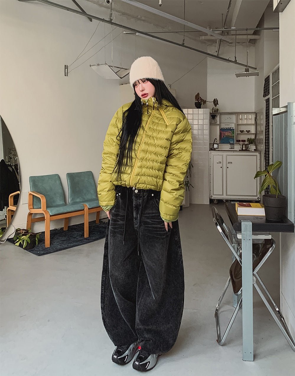 復古 水洗 燈芯絨 寬版 氣球 牛仔褲 / 4色 - WHATEVER