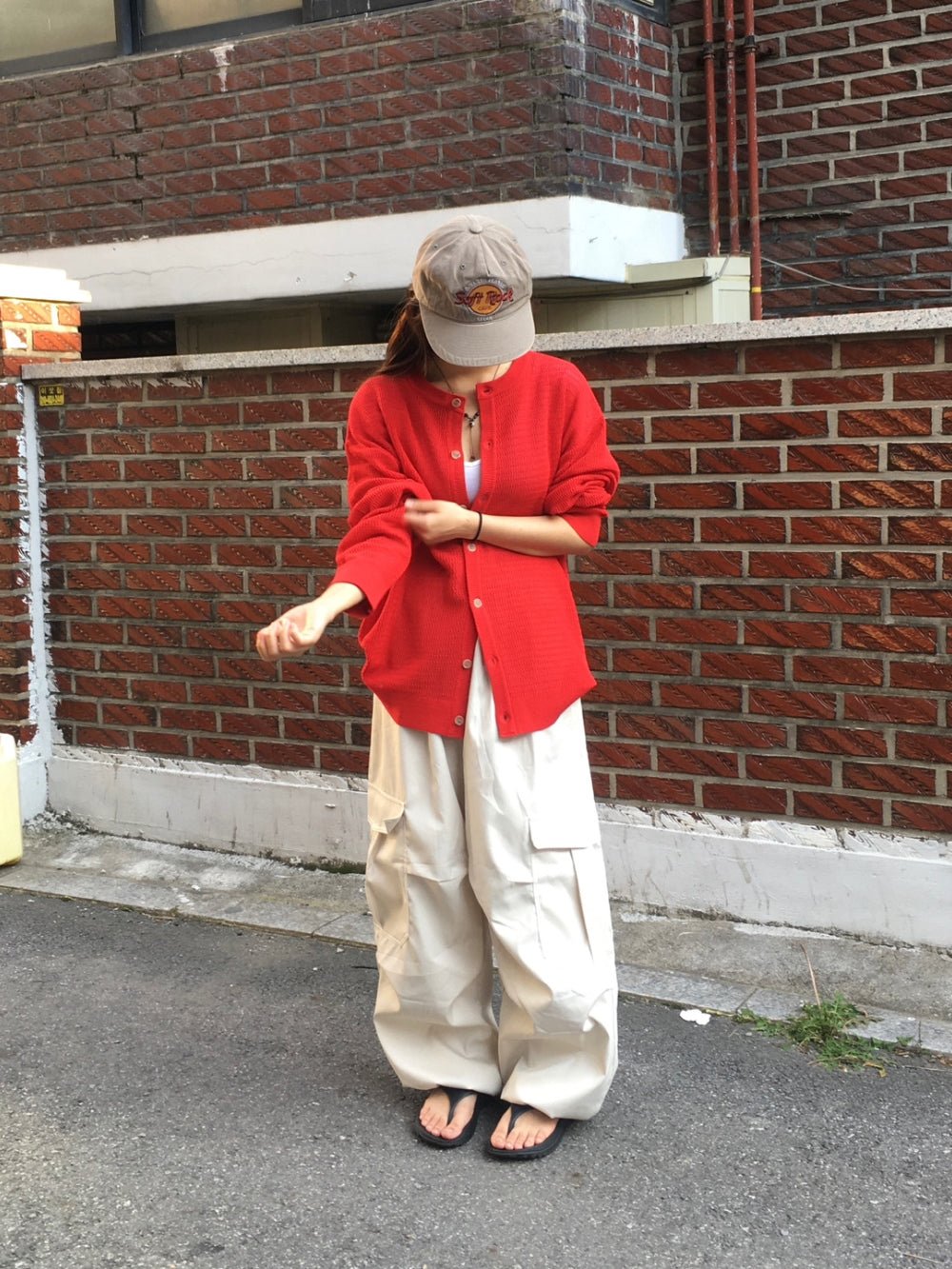 簡約 網眼 透氣 亨利領 開襟衫 / 4色 - WHATEVER