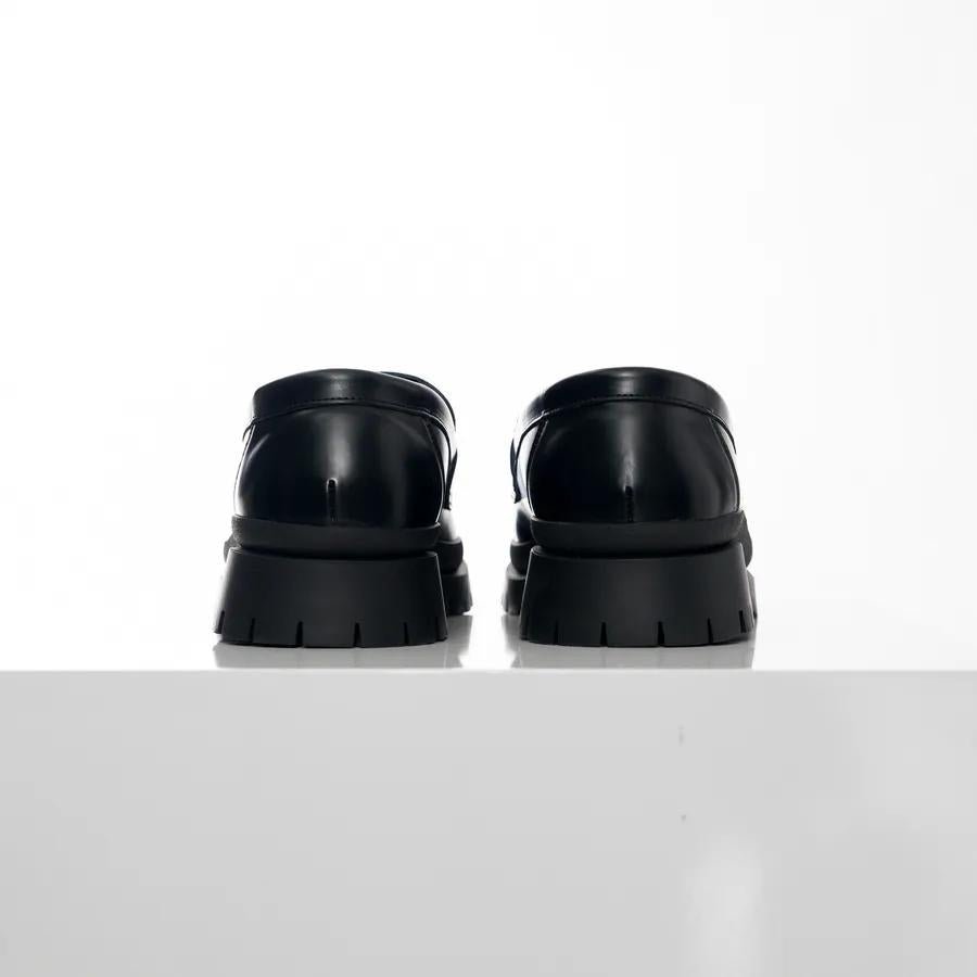 【增高4.5cm】經典 黑色 厚底 樂福鞋 - WHATEVER
