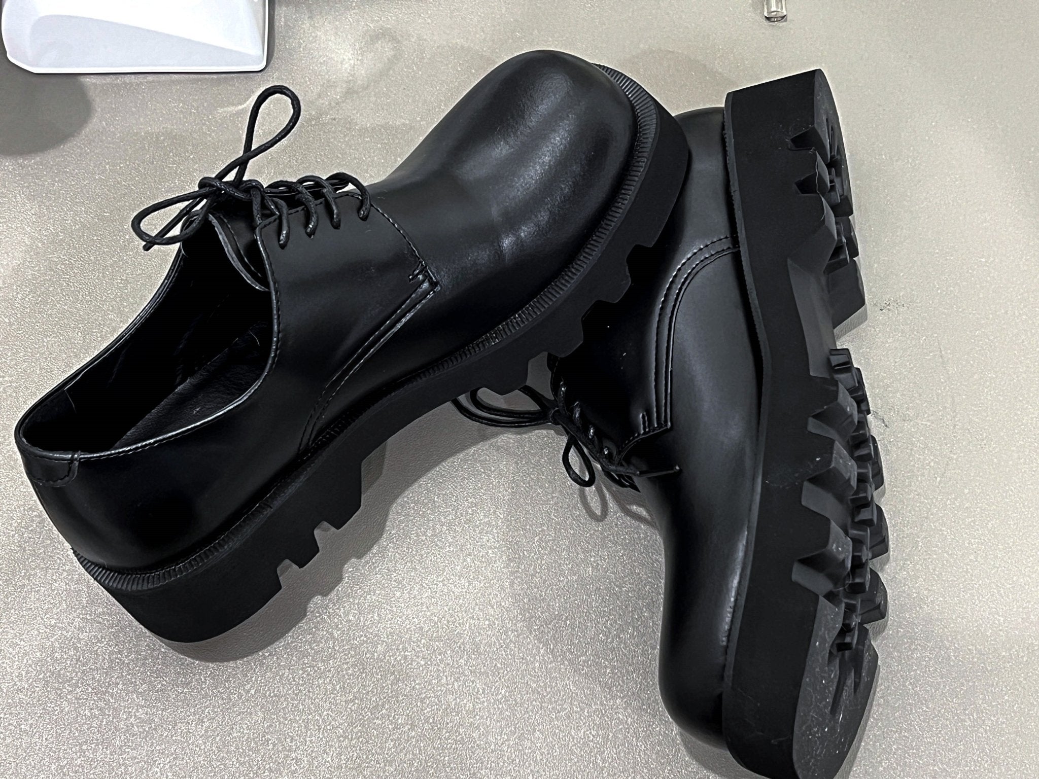 【增高4cm】韓國 牛皮 增高 厚底 德比 皮鞋 - WHATEVER