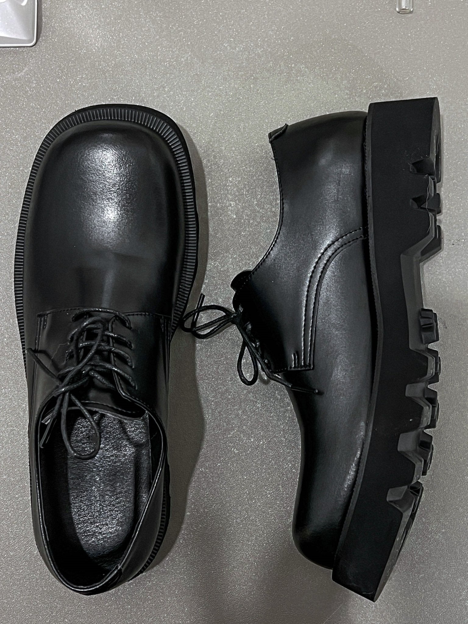 【增高4cm】韓國 牛皮 增高 厚底 德比 皮鞋 - WHATEVER