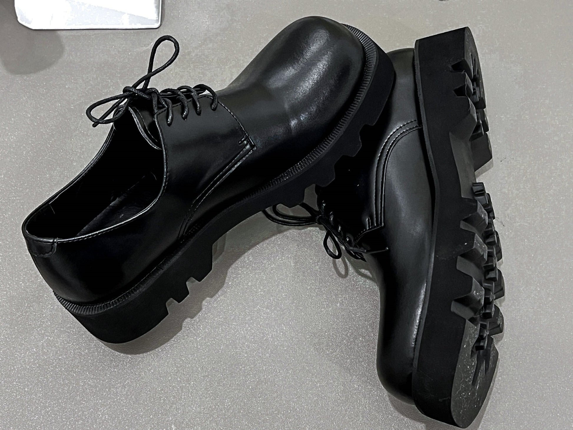 【增高4cm】韓國 牛皮 增高 厚底 德比 皮鞋 - WHATEVER