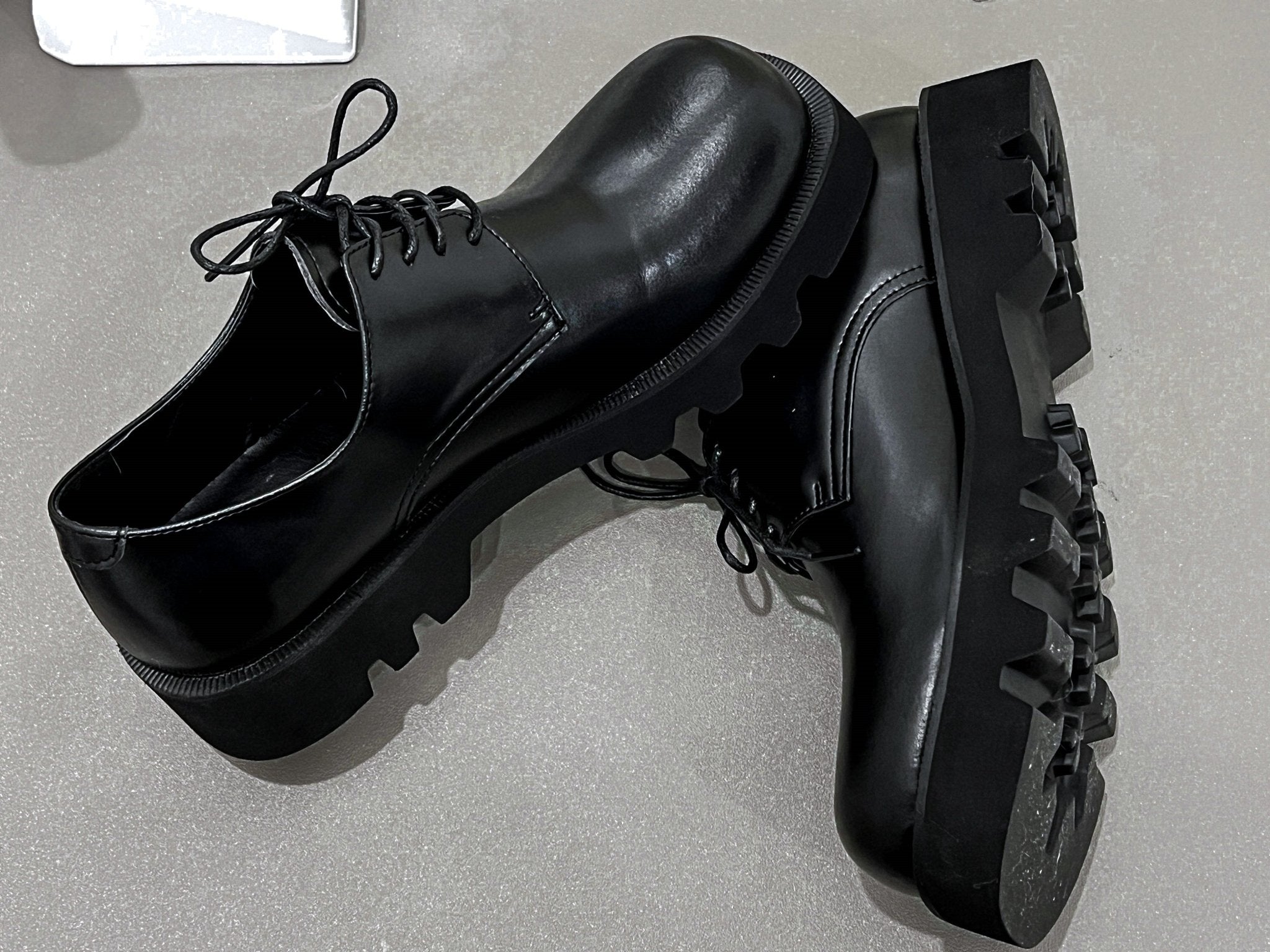 【增高4cm】韓國 牛皮 增高 厚底 德比 皮鞋 - WHATEVER