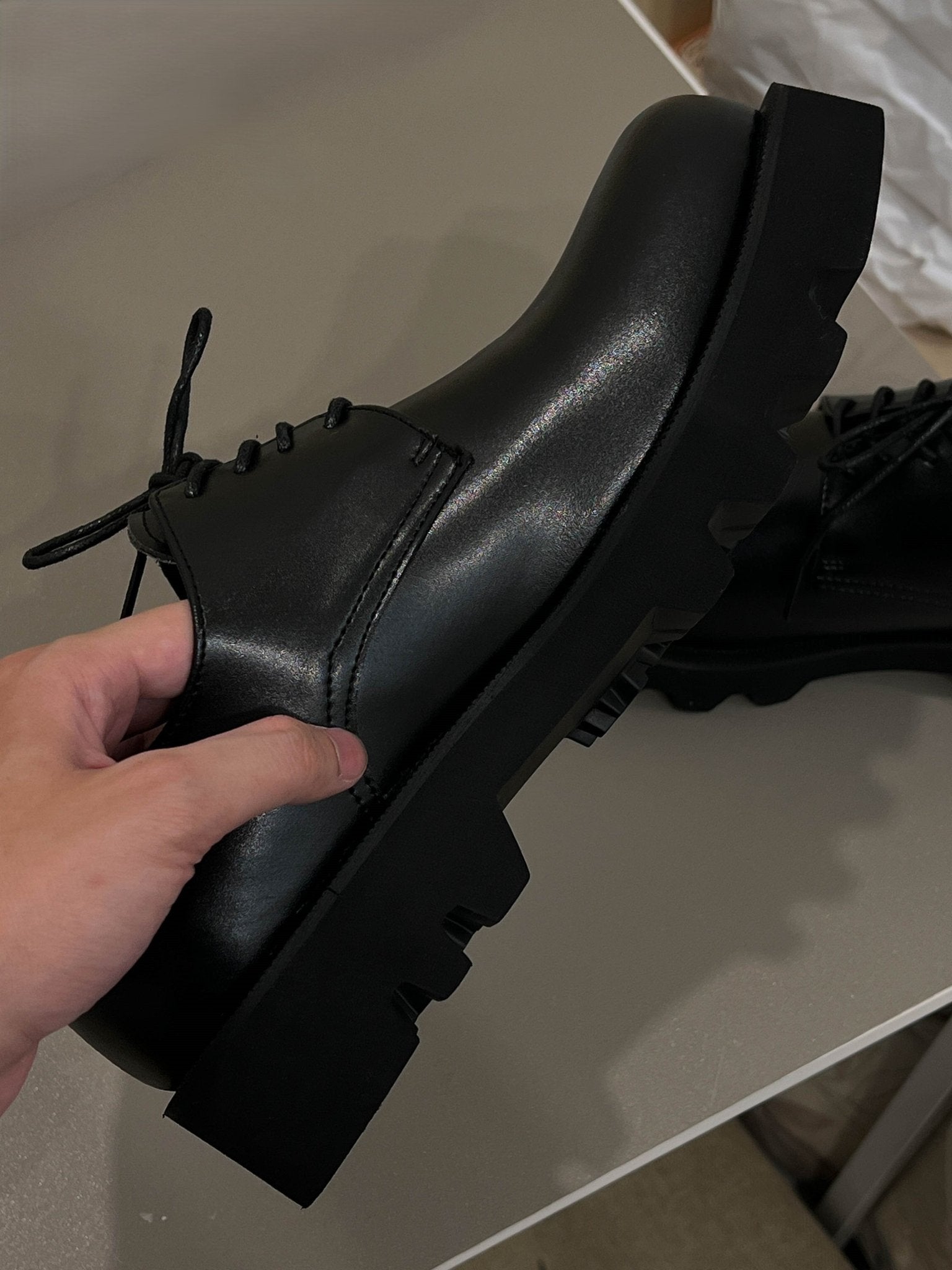 【增高4cm】韓國 牛皮 增高 厚底 德比 皮鞋 - WHATEVER