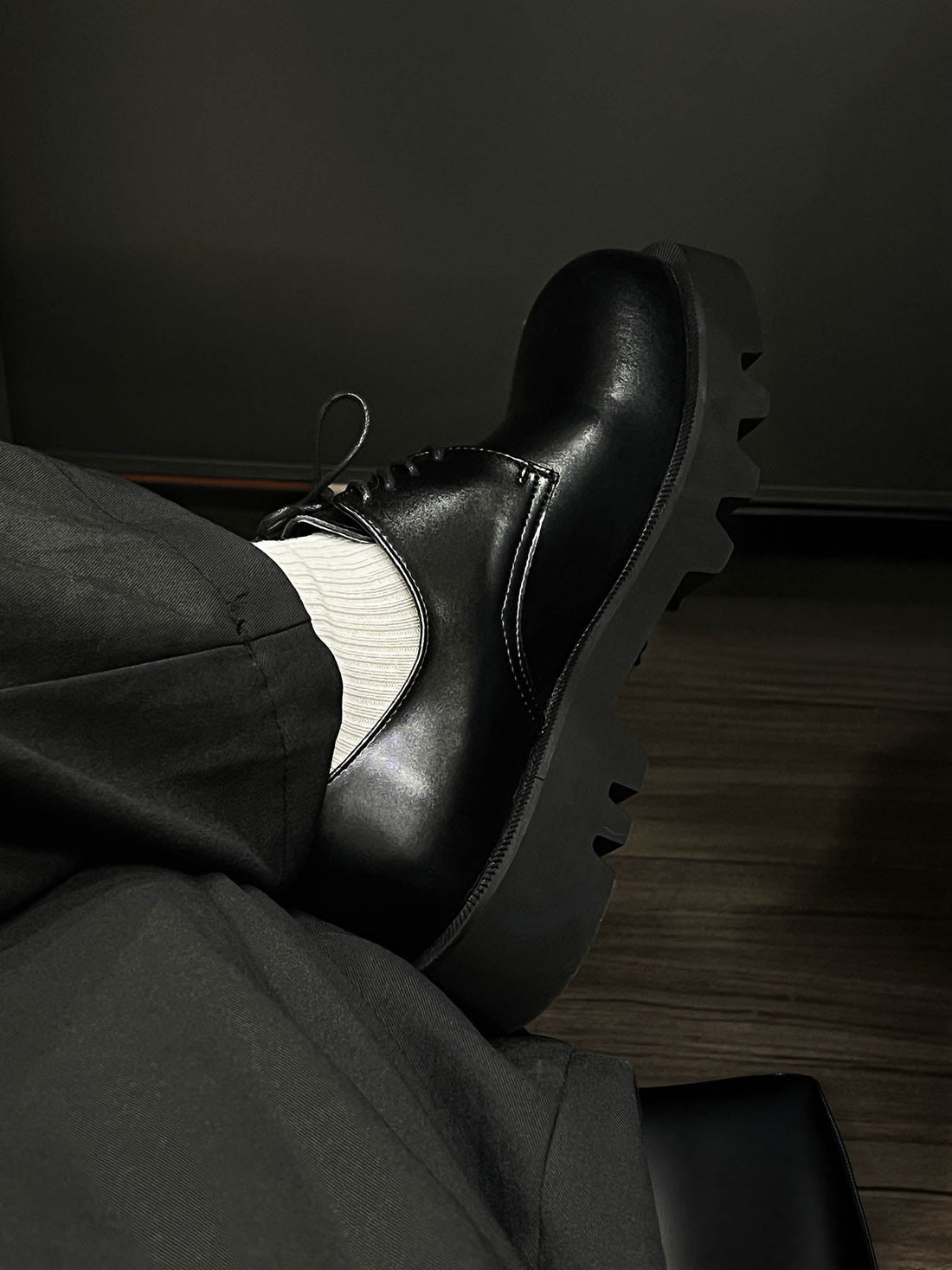 【增高4cm】韓國 牛皮 增高 厚底 德比 皮鞋 - WHATEVER