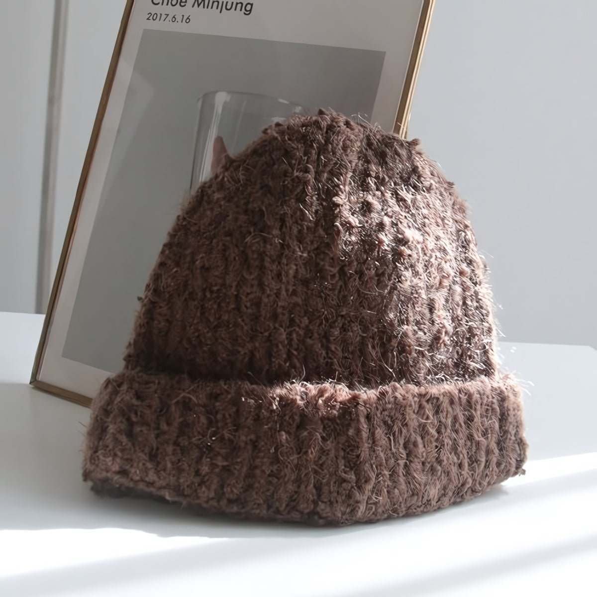 毛絨 立體針織 修飾臉型 保暖 毛帽 / 5色 - WHATEVER STUDIO