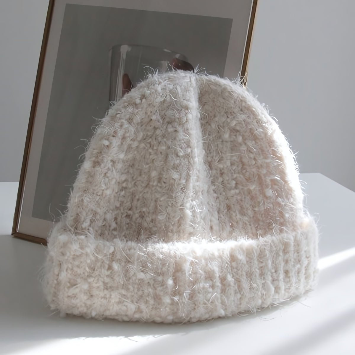 毛絨 立體針織 修飾臉型 保暖 毛帽 / 5色 - WHATEVER