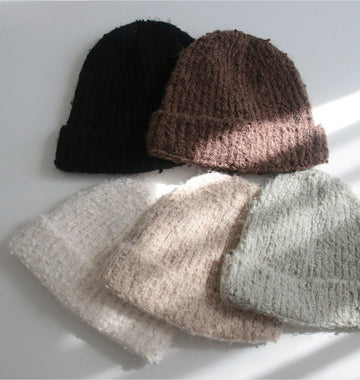 毛絨 立體針織 修飾臉型 保暖 毛帽 / 5色 - WHATEVER