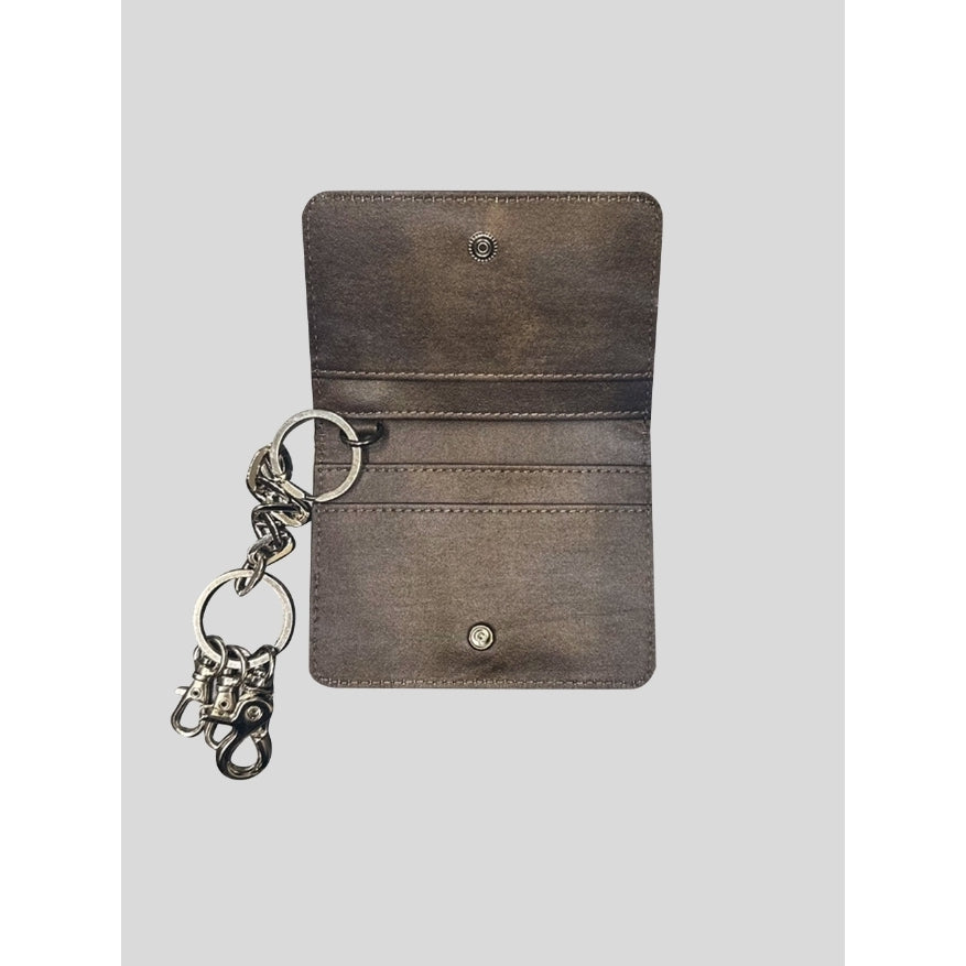 復古 皮革 鑰匙圈 吊飾 卡夾 / 2色