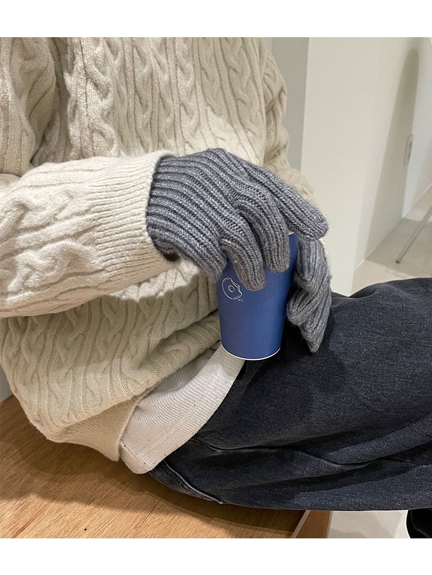 雲朵感 保暖 可觸控 針織手套 / 10色