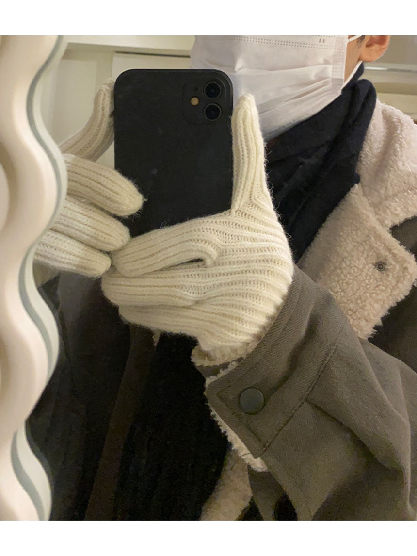 雲朵感 保暖 可觸控 針織手套 / 10色