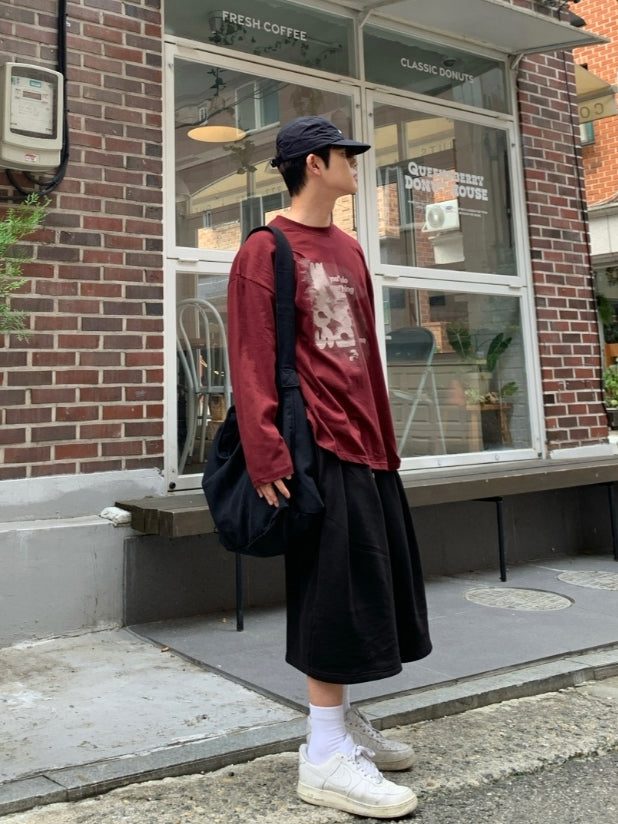 ON TIME 殘影 印花 長袖 T恤 / 4色【部分現貨】