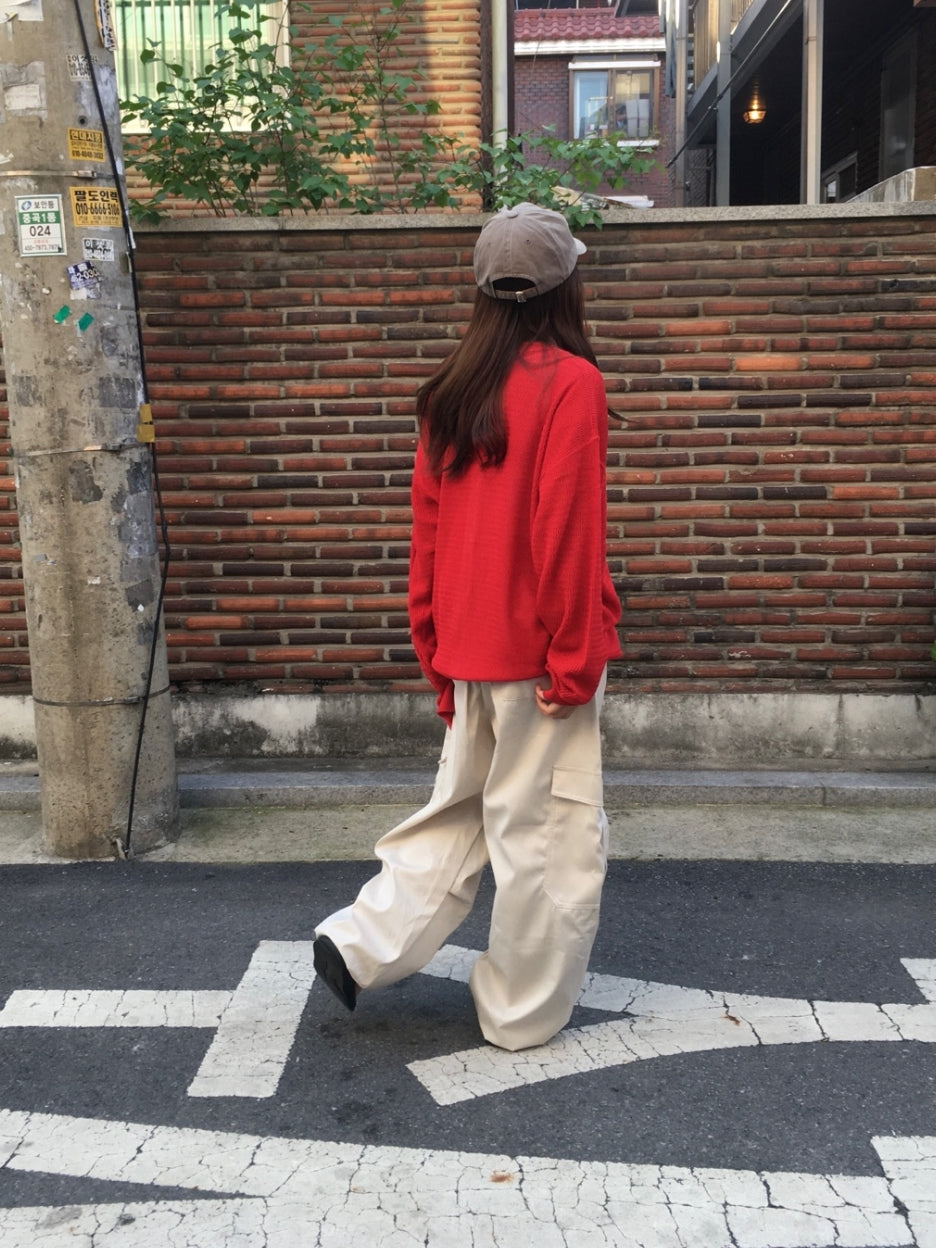 簡約 網眼 透氣 亨利領 開襟衫 外套 / 4色【部分現貨】