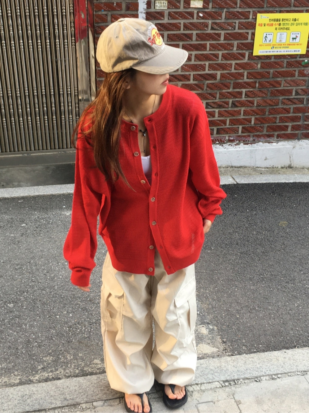 簡約 網眼 透氣 亨利領 開襟衫 外套 / 4色【部分現貨】