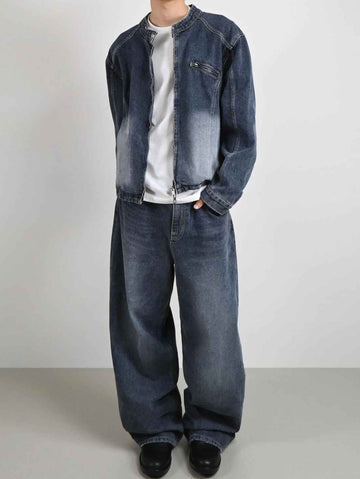 復古 水洗 寬鬆 顯高 直筒 牛仔褲 / 3色【部分現貨】