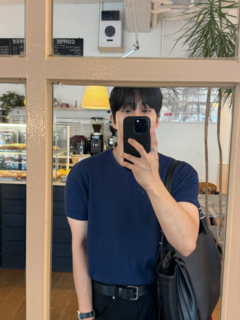 華夫格 短版 合身 上衣 / 7色 - WHATEVER