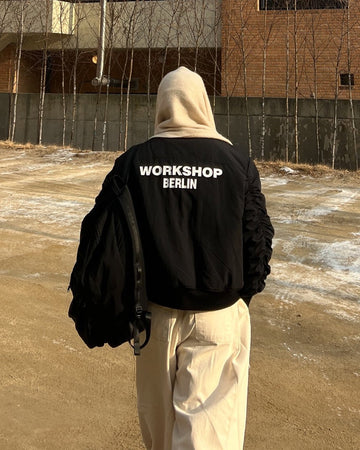 Berlin 摺皺設計 MA - 1 羽絨 飛行外套 / 2色 - WHATEVER STUDIO