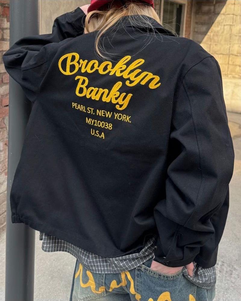 Blooklyn Lettering Cotton Jacket / 3色 - WHATEVER STUDIO