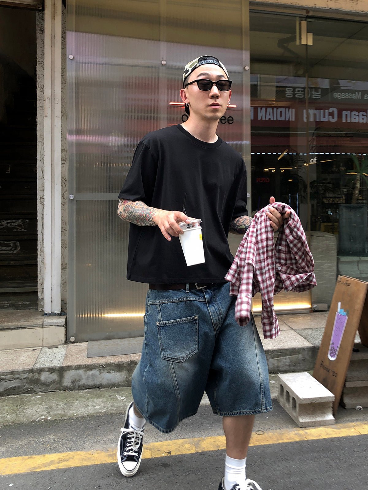 Boxy 寬短 簡約 俐落 短袖 上衣 / 3色 - WHATEVER STUDIO