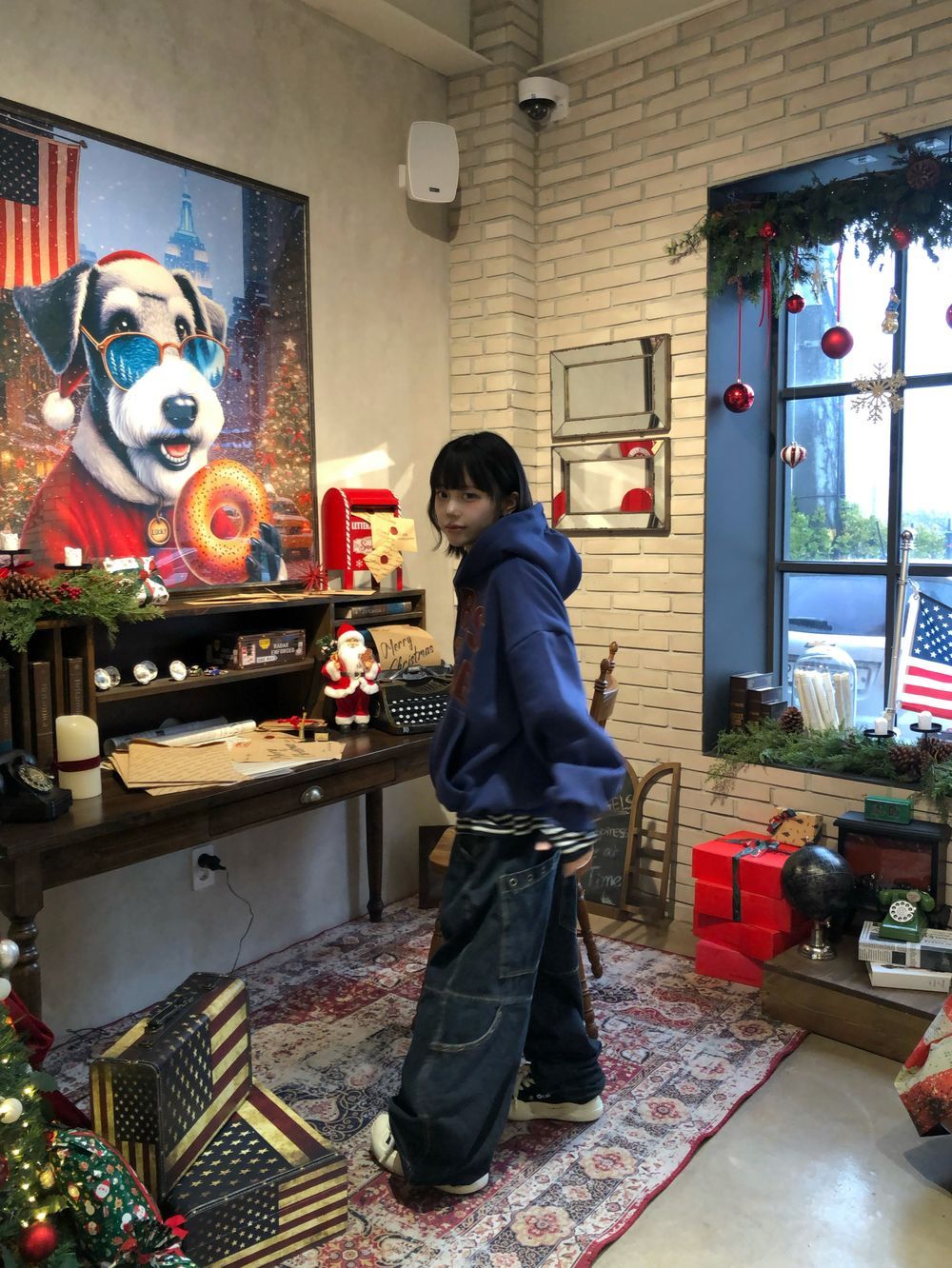 復古 Boxy 刺繡 雙拉鍊 連帽外套 / 3色 - WHATEVER