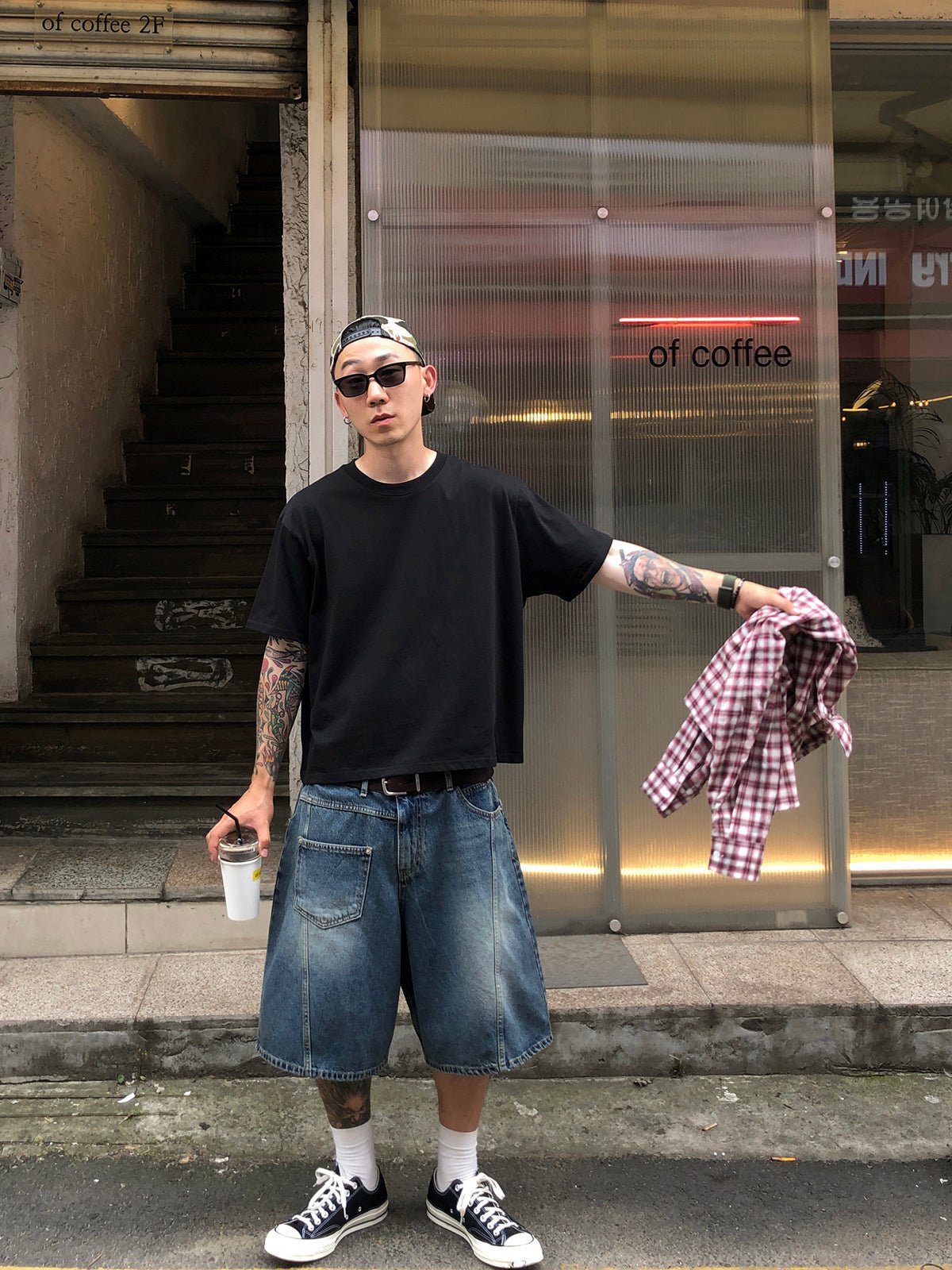 Boxy 寬短 簡約 俐落 短袖 上衣 / 3色 - WHATEVER STUDIO